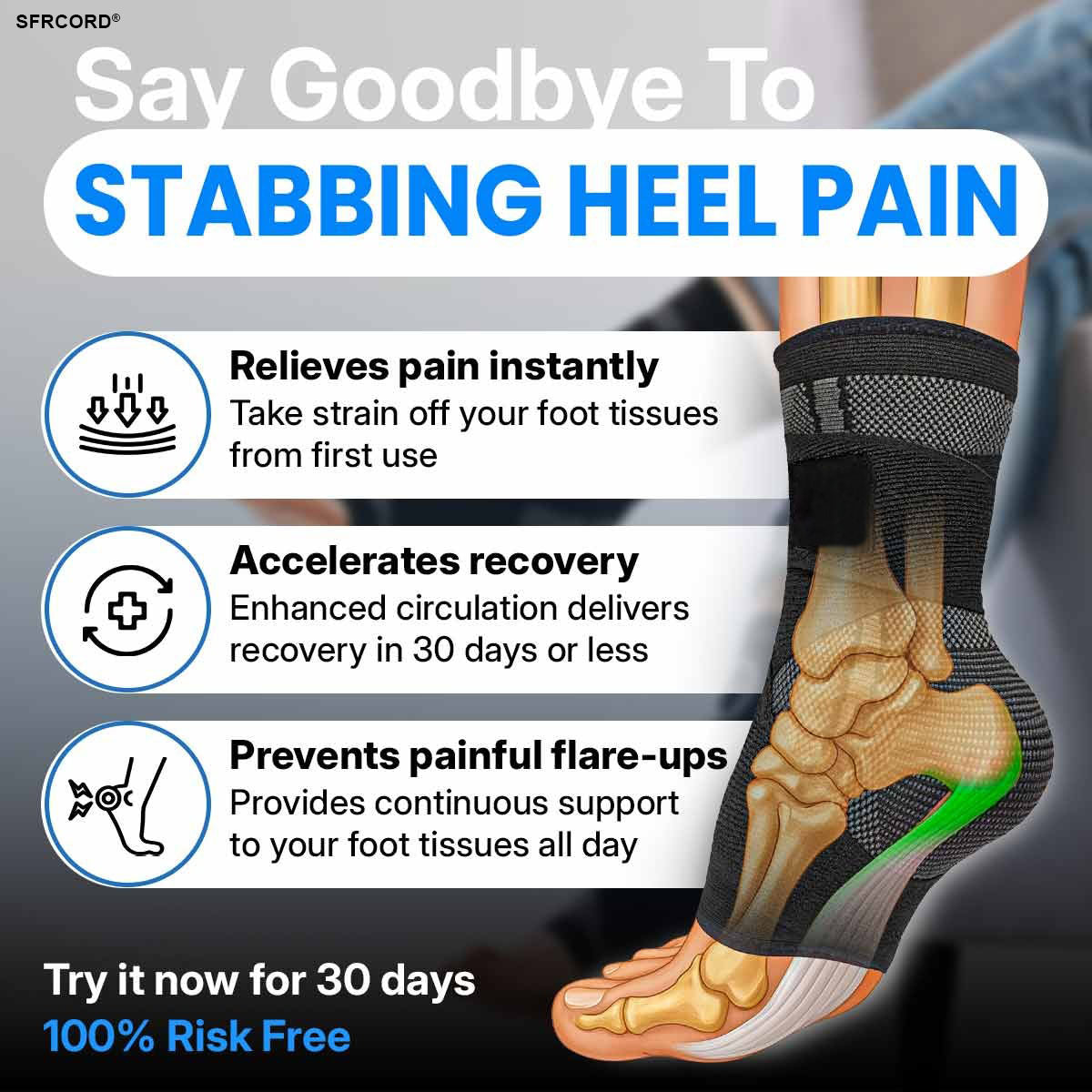 Sfrcord® Foot Sleeves — Fast Foot Pain Relief & All-Day Support 🌿